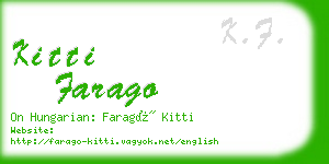 kitti farago business card